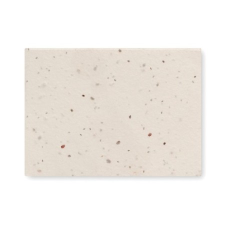 Bloc Notes Éco-responsable à Planter Personnalisé GROW ME Couleurs : blanc Matières : papier à base d'herbe personnalisable avec