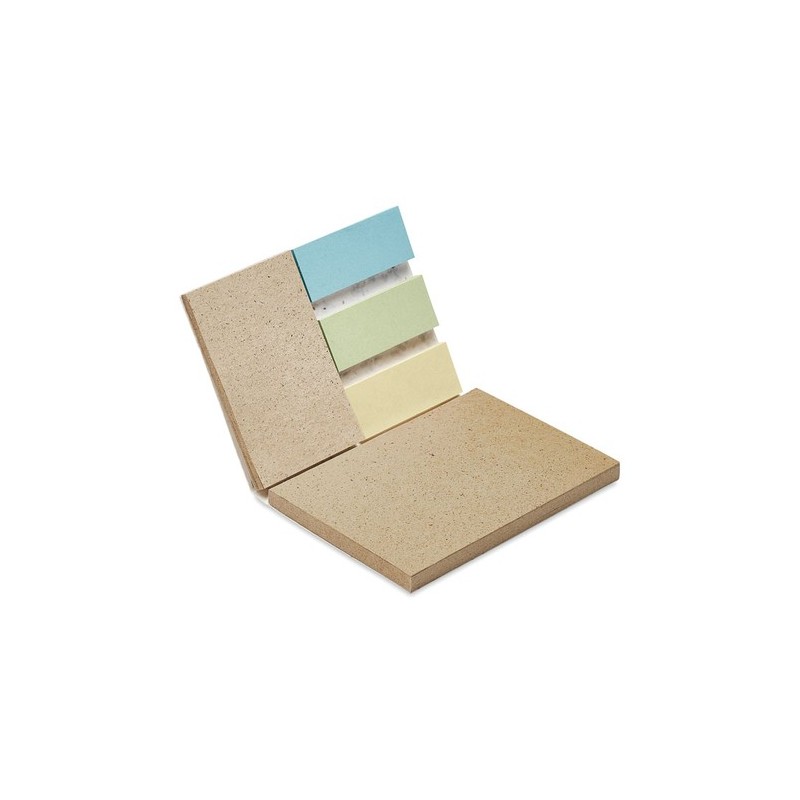 Bloc Notes Éco-responsable à Planter Personnalisé GROW ME Couleurs : blanc Matières : papier à base d'herbe cadeau entreprise pa
