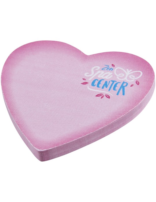 Post-its recyclés Sticky-Mate® en forme de cœur
