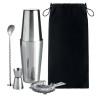 Set à Cocktail en Inox Personnalisé de Luxe BOSTON Matières : acier inoxydable Couleurs : argenté brillant