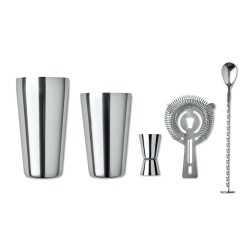 Set à Cocktail en Inox Personnalisé de Luxe BOSTON Matières : acier inoxydable Couleurs : argenté brillant 2