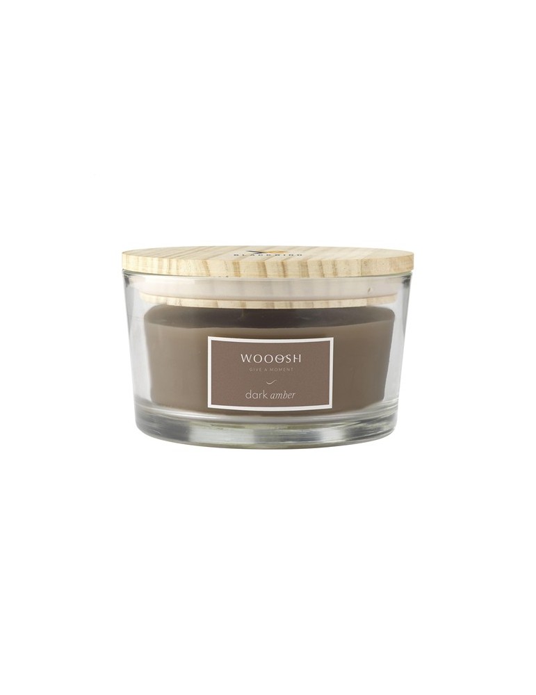 Wooosh Flame Scented Candle Dark Amber bougie parfumée