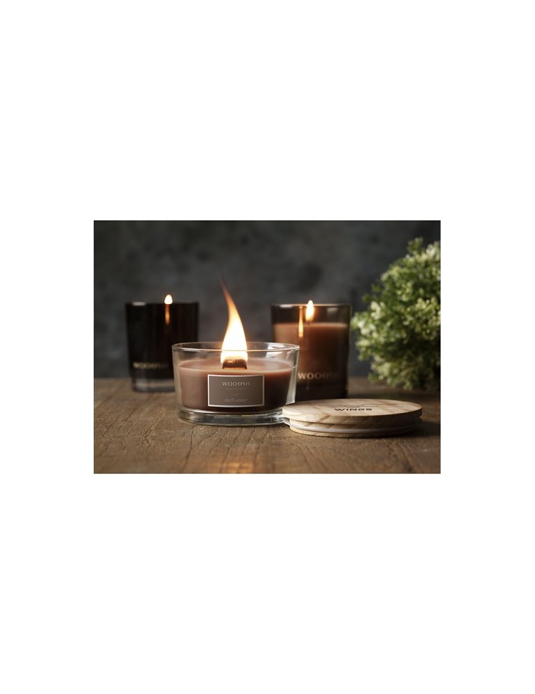 Wooosh Flame Scented Candle Dark Amber bougie parfumée