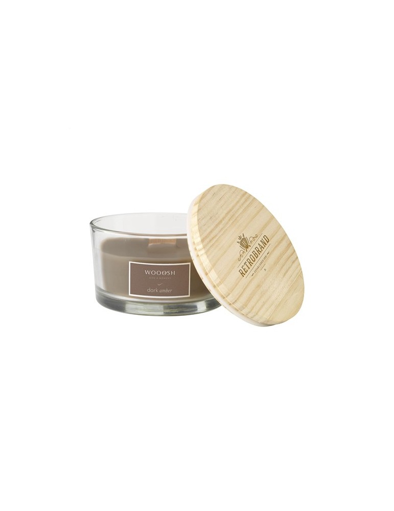 Wooosh Flame Scented Candle Dark Amber bougie parfumée