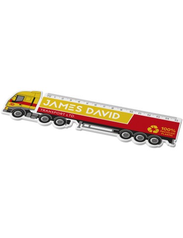 Règle Tait de 15 cm en plastique recyclé en forme de camion
