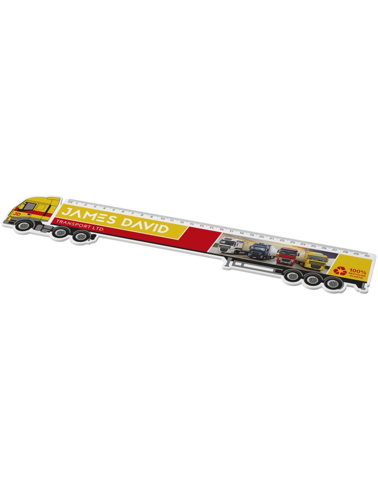 Règle Tait de 30 cm en plastique recyclé en forme de camion