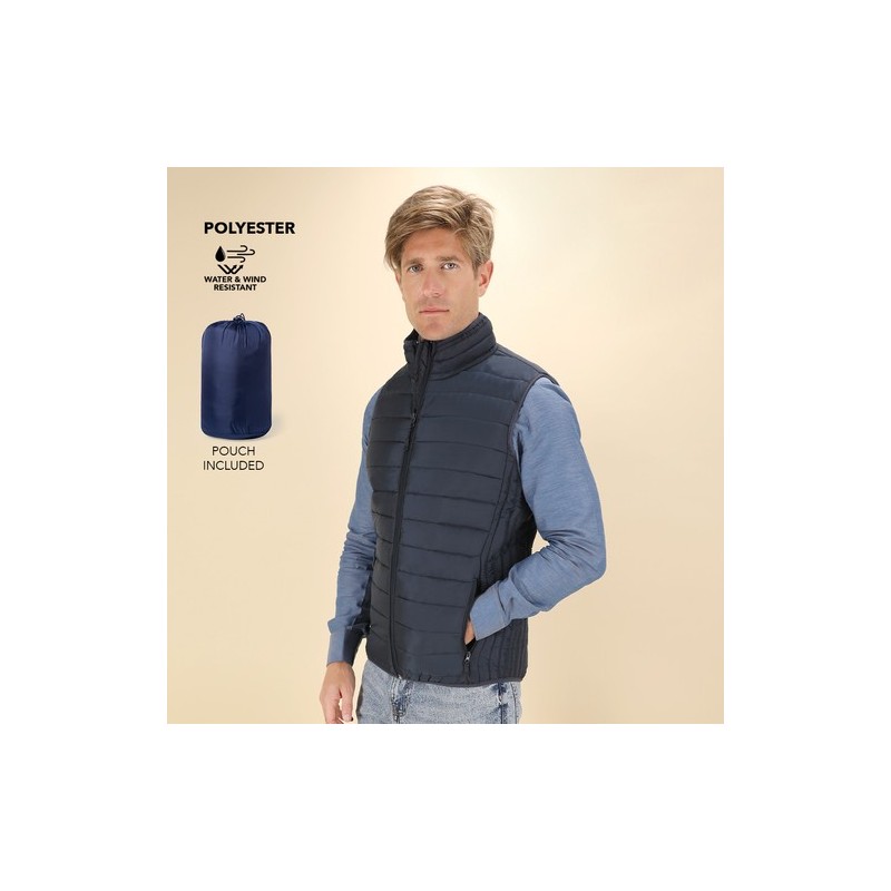 Gilet Bodywarmer Personnalisé Belsan Matières : polyester Taille textile : L Couleurs : bleu livraison express 24h 48h