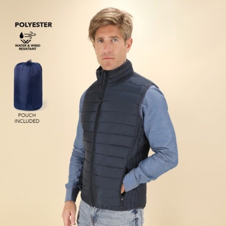 Gilet Bodywarmer Personnalisé Belsan Matières : polyester Taille textile : L Couleurs : bleu livraison express 24h 48h