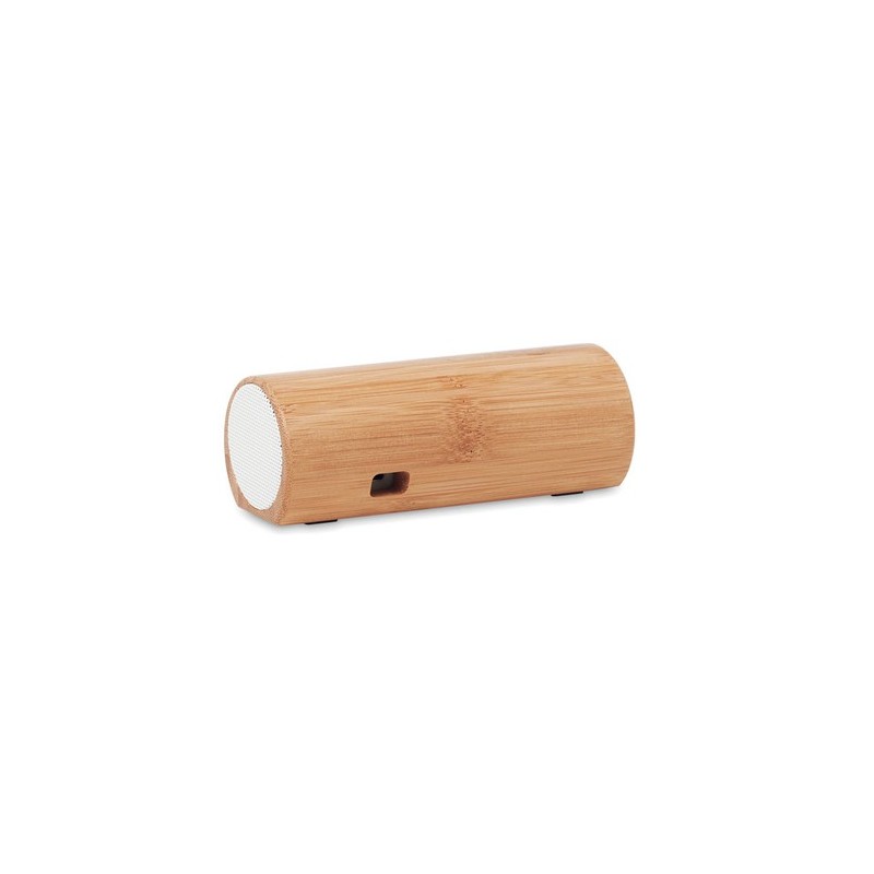 Haut-parleur Éco-responsable Personnalisé en Bambou - SPEAKBOX Matières : bambou Couleurs : bois personnalisable avec votre logo