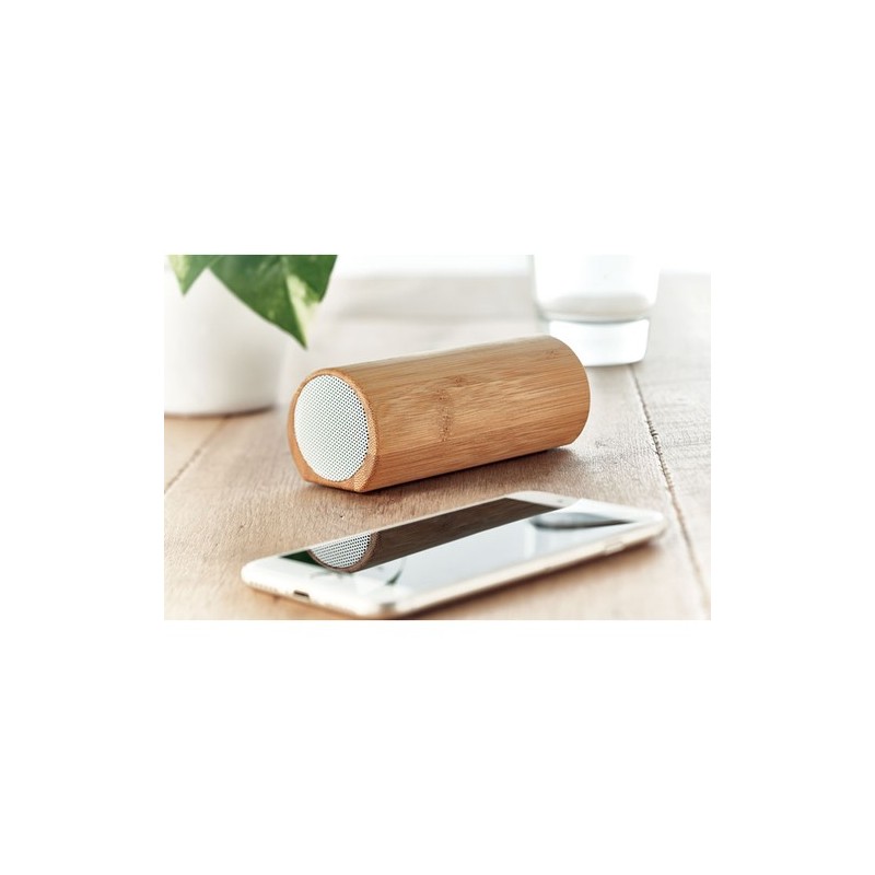 Haut-parleur Éco-responsable Personnalisé en Bambou - SPEAKBOX Matières : bambou Couleurs : bois livraison express 24h 48h