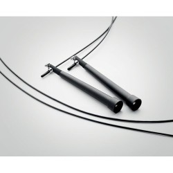 Corde à sauter réglable personnalisée efficace pas cher - SNEL Matières : polypropylène (PP) Couleurs : noir cadeau entreprise p