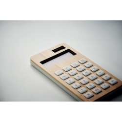 Calculatrice 12 chiffres personnalisée CALCUBIM Matières : bambou Couleurs : bois impression haute définition