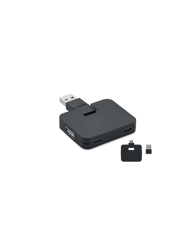 Hub USB 4 Ports Personnalisé - SQUARE-C Accessoire High-Tech pas cher