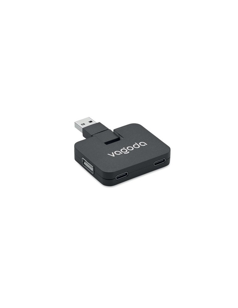 Hub USB 4 Ports Personnalisé - SQUARE-C Accessoire High-Tech pas cher