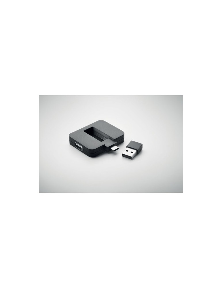 Hub USB 4 Ports Personnalisé - SQUARE-C Accessoire High-Tech pas cher