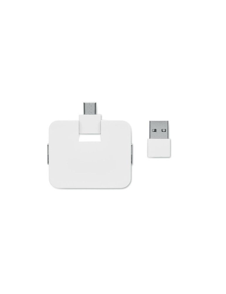 Hub USB 4 Ports Personnalisé - SQUARE-C Accessoire High-Tech pas cher
