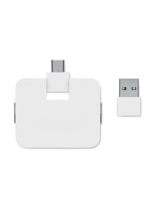 Hub USB 4 Ports Personnalisé - SQUARE-C Accessoire High-Tech pas cher