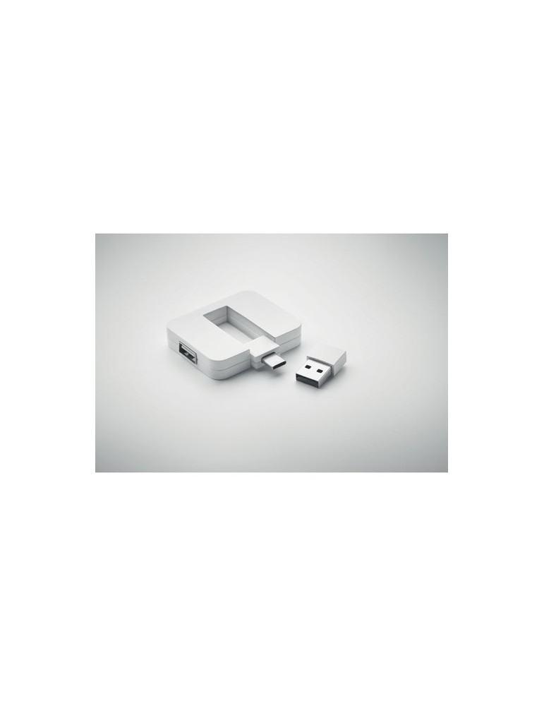 Hub USB 4 Ports Personnalisé - SQUARE-C Accessoire High-Tech pas cher