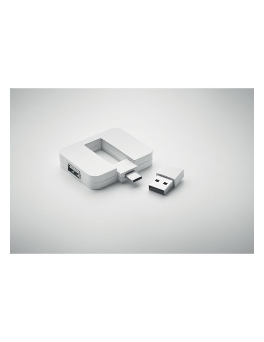 Hub USB 4 Ports Personnalisé - SQUARE-C Accessoire High-Tech pas cher