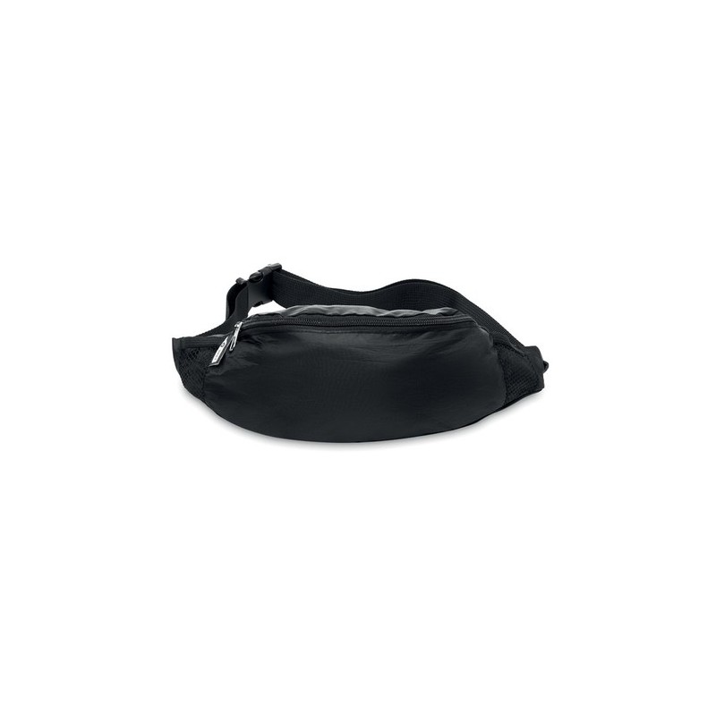 Sac banane  personnalisé en RPET 210D PARKPET Matières : PET recyclé Couleurs : noir personnalisable avec votre logo