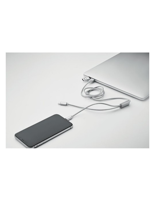 Câble de Charge 2 en 1 Long Personnalisé - CABLONG pas cher