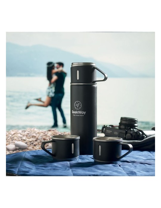 Bouteille Isotherme Personnalisée Set Pratique SHARM pas cher