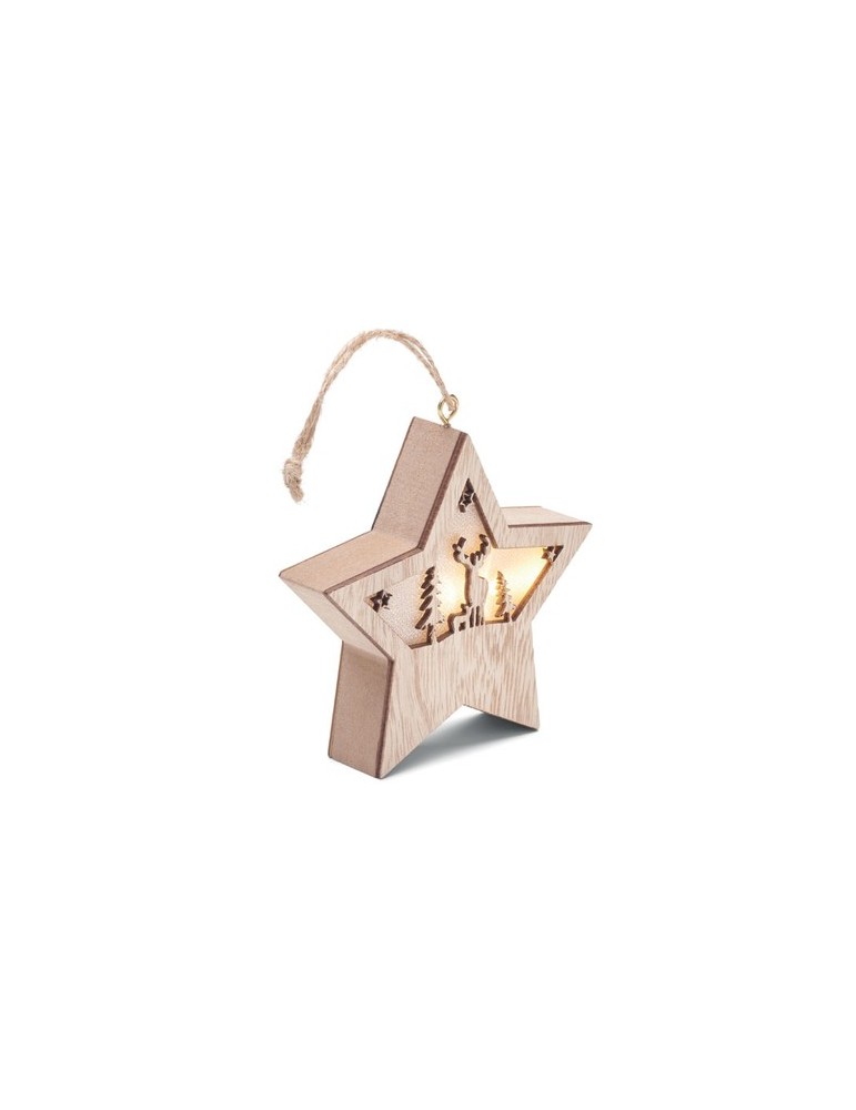 Suspension Étoile Personnalisée MDF avec LED STARLIGHT - Pas Cher