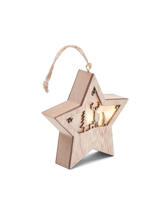 Suspension Étoile Personnalisée MDF avec LED STARLIGHT - Pas Cher