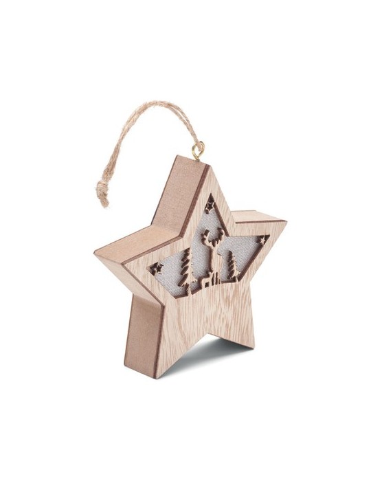 Suspension Étoile Personnalisée MDF avec LED STARLIGHT - Pas Cher