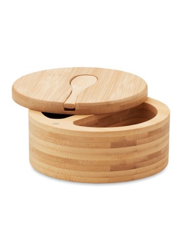 Boîte à Sel et Poivre Personnalisée en Bambou - Ustensiles Cuisine Pas Cher