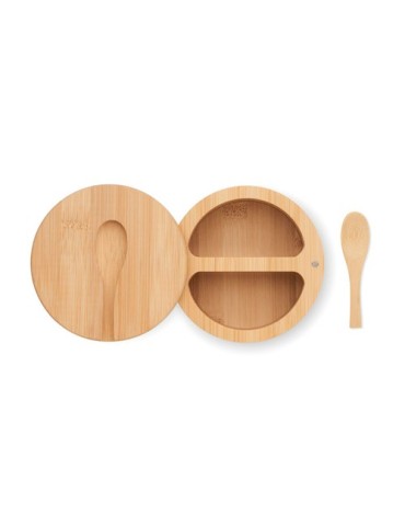 Boîte à Sel et Poivre Personnalisée en Bambou - Ustensiles Cuisine Pas Cher 2