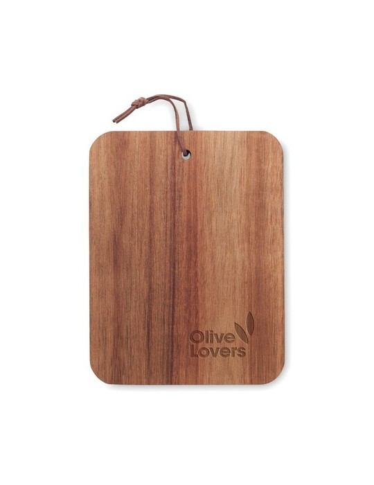 Planche à découper en bois d'acacia Personnalisée SERVIRO - Pas Cher