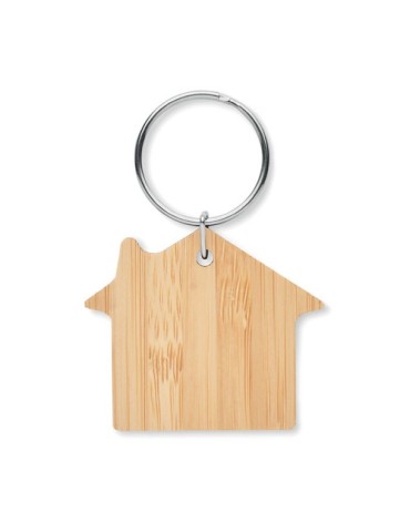Porte-clés en bambou Personnalisé HOUSEBOO - Pas Cher 2