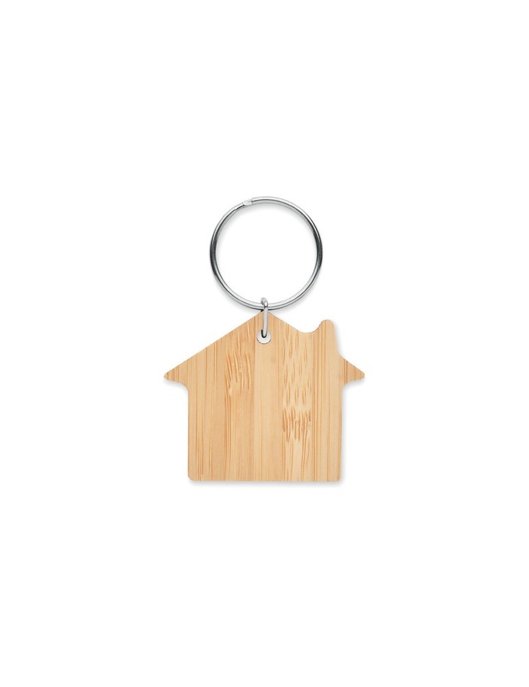 Porte-clés en bambou Personnalisé HOUSEBOO - Pas Cher