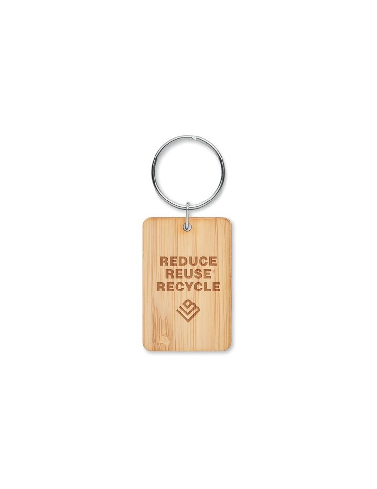 Porte-clés en Bambou Personnalisé ANGLEBOO