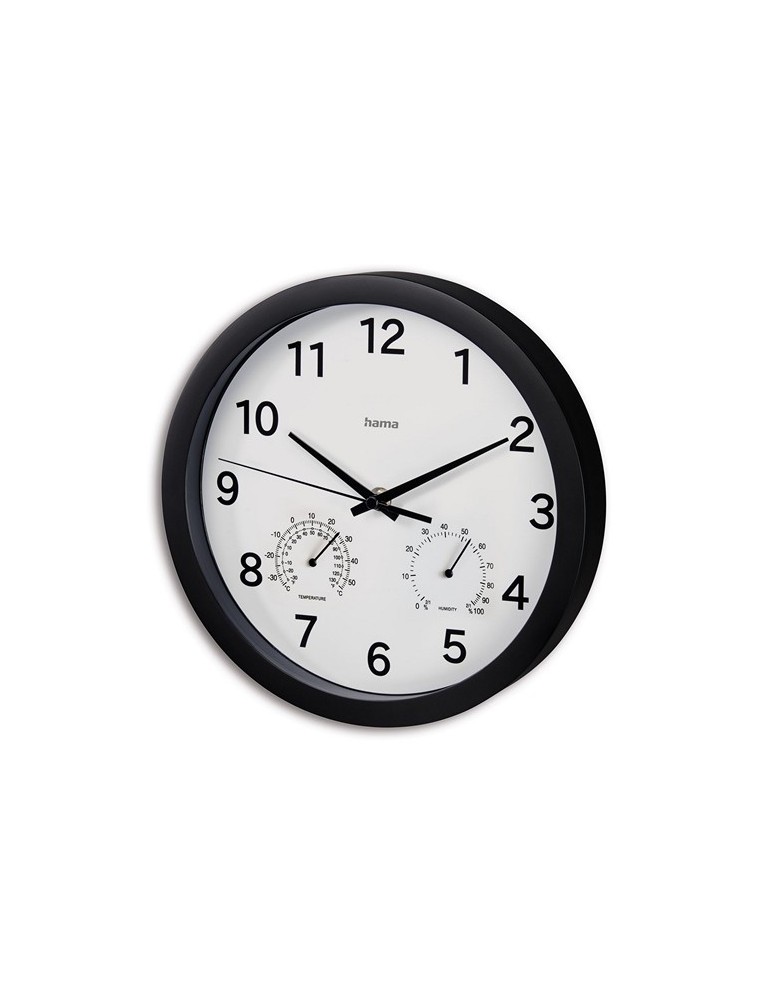 Horloge murale avec thermomètre et hygromètre Hama