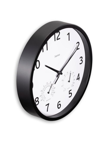 Horloge murale avec thermomètre et hygromètre Hama 2