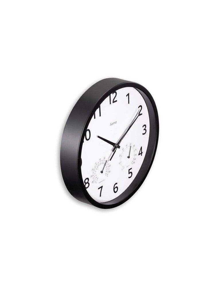 Horloge murale avec thermomètre et hygromètre Hama
