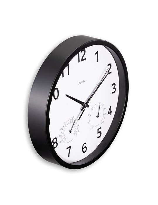 Horloge murale avec thermomètre et hygromètre Hama