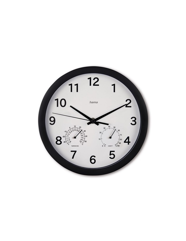 Horloge murale avec thermomètre et hygromètre Hama