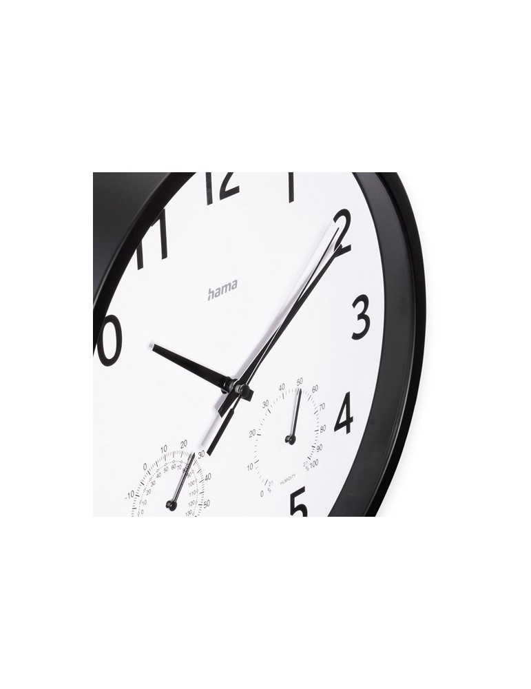 Horloge murale avec thermomètre et hygromètre Hama