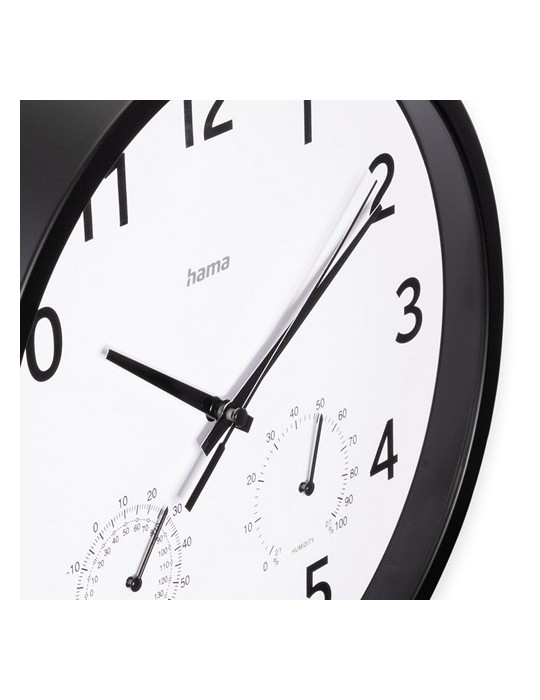 Horloge murale avec thermomètre et hygromètre Hama