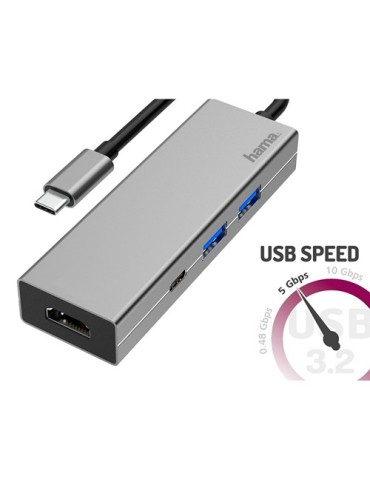 Hub USB, USB-C, HDMI Hama 2