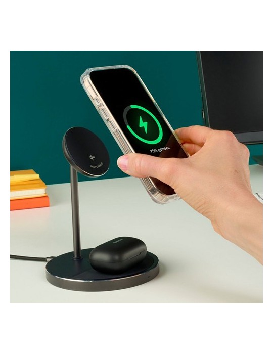 Chargeur sans fil magnétique 2 en 1 15W Hama