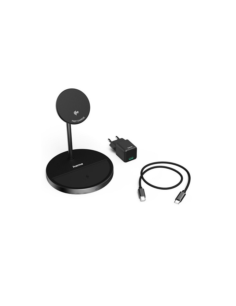 Chargeur sans fil magnétique 2 en 1 15W Hama
