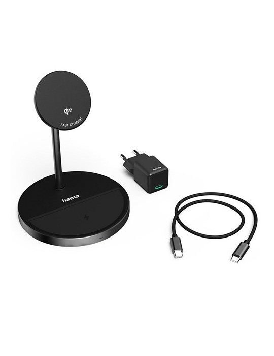 Chargeur sans fil magnétique 2 en 1 15W Hama