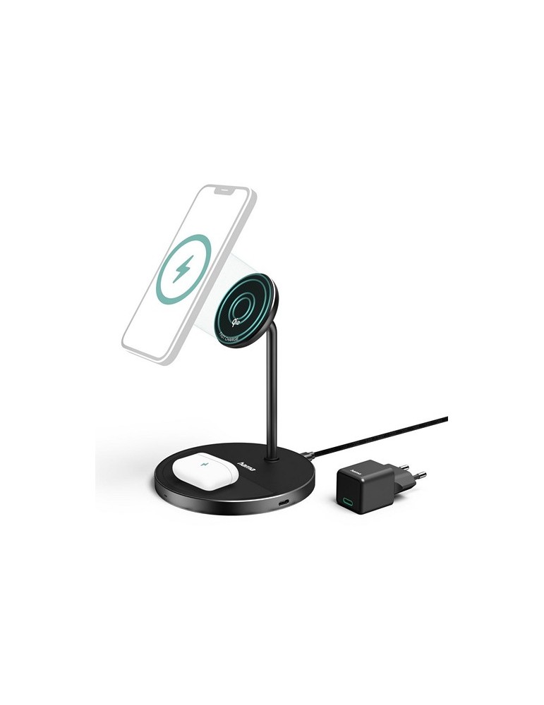 Chargeur sans fil magnétique 2 en 1 15W Hama