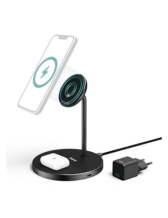 Chargeur sans fil magnétique 2 en 1 15W Hama