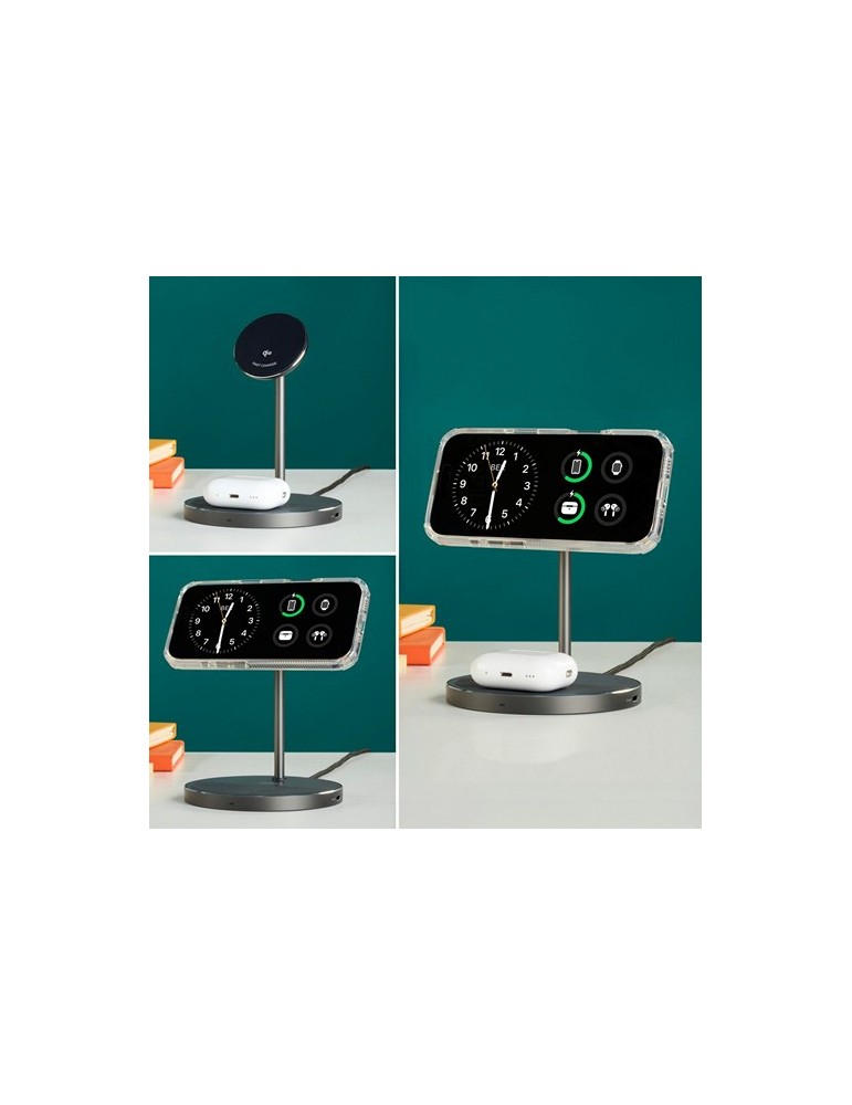 Chargeur sans fil magnétique 2 en 1 15W Hama