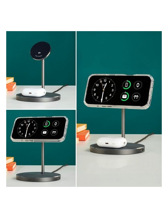 Chargeur sans fil magnétique 2 en 1 15W Hama